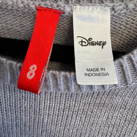 Disney Gray Sweater with Mickey and Minnie H&M Divided sz 8 - Picture 3 of 7